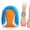 Blue and orange, variant on U-Shaped Silicone Gel Heel Pads, Soft Cushion Heel Inserts for Men Women Comfort Heel Support Insoles for Daily Walking Standing, 1Pair