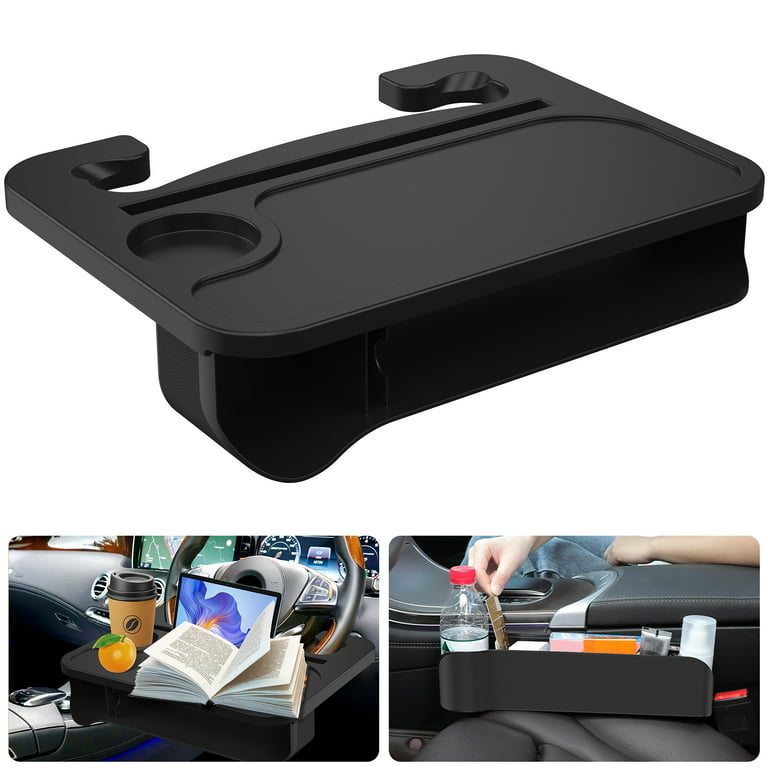 Car Steering Wheel Desk Plastic Steering Wheel Tray with Gap Filler  Organizer Portable Auto Food Table Stand Tray Eating and Working Tray Car  Laptop Stand Reusable for Most Vehicle 