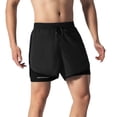 thumbnail image 6 of Bibifish Women's 2-In-1 Shorts Double Layer Unisex Couple Running Outdoor Shorts Workout Shorts, 6 of 6