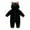 Black, variant on Baby Toddler Halloween Black Cat Hooded Jumpsuit Long Sleeve Zipper Warm Animal Outfit 6M-24M