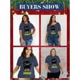 thumbnail image 6 of Anbech Merry Christmas Plus Size Shirts for Women Oversized T-Shirt Graphic Chrsitmas Tees Short Sleeve, 6 of 10