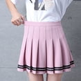 thumbnail image 4 of PIKADINGNIS High Waist Pleated Skirts Women Kawaii Harajuku Preppy Style Mini Skirts Girls Japanese Uniform A-Line Short Skirt, 4 of 6