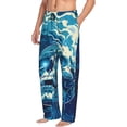 thumbnail image 6 of Honiee Abstract Blue Skull for men - a sleek fusion of Straight Pajama Pants, versatile Lounge Pants, and cozy Sleepwear, all rolled into one-X-Large, 6 of 6