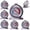 Sliver, variant on Univesal Refrigerator Freezer Thermometer, Analog, Large Dial with Red , -30 to 30C, Stainless Steel, Kitchen Digital Thermometer
