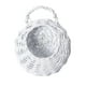 thumbnail image 5 of Maceta de pared decorativa, soporte para maceta, cesta colgante de mimbre para flores para valla Blanco, 5 of 9