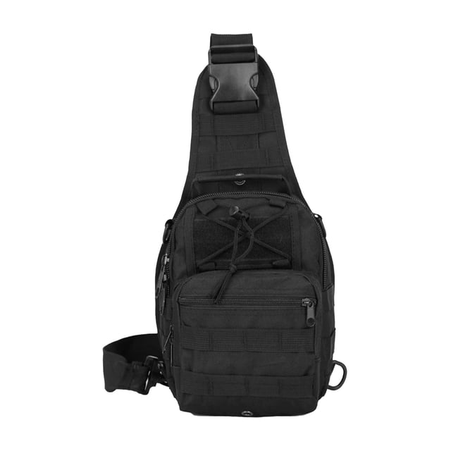 Bolso de pecho para hombre, mochila de tela Oxford, bolso de hombro informal para senderismo, viajes en bicicleta, negro YUNYI BRAND Deportes