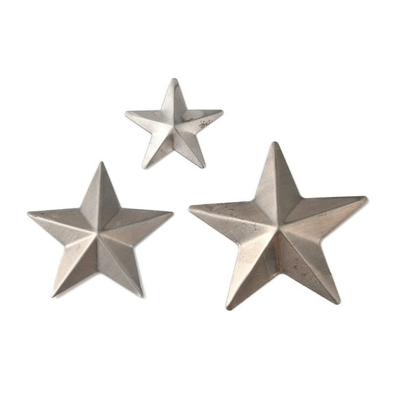 1Set 90Pcs 3 Style Iron Display Decorations Metal Star Ornament for Christmas Platinum 25~45x27~47.5x2.5~4mm 30pcs/style