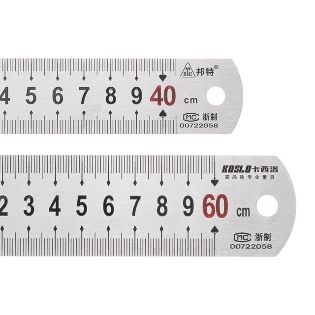 Unique Bargains Straight Ruler Set 40x2.9CM & 60x3.8CM Stainless Steel Ruler Kit, 2 Pieces
