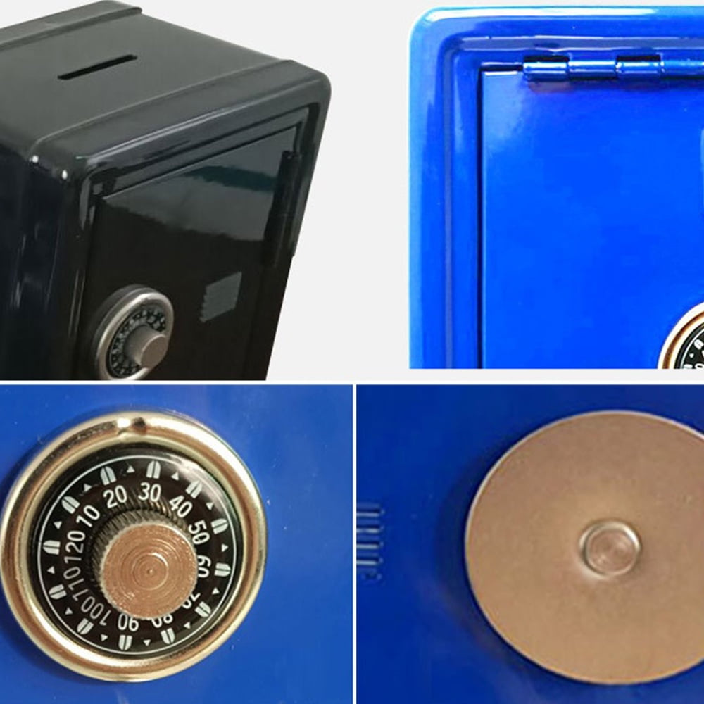 Mini Kids Safe Box with Key Lock, Black