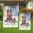 thumbnail image 4 of Merry Christmas Australian Shepherd Snowy Winter with Gifts Tree Decorations Garden Flag 12x18in Double Sided Aussie Dog Lover Gifts Outdoor Decor - 12020, 4 of 5