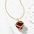 thumbnail image 4 of Ross-Simons 3.60 Carat Garnet Heart Pendant Necklace With Diamond Accents in 14kt Yellow Gold, Women's, Adult, 4 of 5