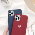 thumbnail image 3 of Compatible with iPhone 12 Pro Max Case for Soft Liquid Silicone Heart Pattern Slim Protective Shockproof Case for Women Girls for iPhone 12 Pro Max-(Red Wine), 3 of 15