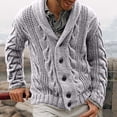thumbnail image 3 of Qarigey Suéter informal para hombre frío invierno otoño térmico cuello en V manga larga tejido cálido Top cárdigan accesorio trabajo diario Camisetas METRO Qarigey AP014391-01, 3 of 6