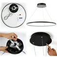 thumbnail image 5 of JONATHAN Y Brice 35" Modern Contemporary Metal Round Integrated LED Pendant, Matte Black, 5 of 9