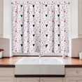thumbnail image 2 of Ambesonne Valentine's Day Kitchen Curtains, Cursive Love You, 55"x45", Dried Rose Navy Blue, 2 of 3