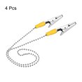 thumbnail image 3 of Unique Bargains Napkin Chains, 18' 4Pack Alloy Neck Bib Holder Chain Sun Hat Strap Lanyard, Yellow, 3 of 7