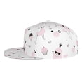 thumbnail image 3 of Daiia Cute Poodle Dog print Flat Bill Hats Flat Brim Trucker Cap Baseball Cap Adjustable Classic Low Profile Hat Unconstructed Plain Cap, 3 of 9