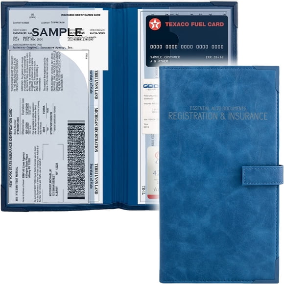 Portadocumentos imprescindibles para el coche PlusXpres, matrícula azul