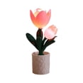 thumbnail image 4 of Lámpara de escritorio con forma de flor, lámpara de mesita de noche, adorno de escritorio, luz blanca cálida, funciona con pilas. Tulipán, 4 of 8