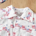 thumbnail image 5 of TOWED22 4th of July Outfits Toddler Baby Boy Independence Day Outfits Summer Clothes Shirt Shorts Set（Z15-White,2-3 Y）, 5 of 9