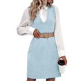 thumbnail image 6 of Zeagoo Oversized Sweater Vest for Women V Neck Sleeveless Sweaters Casual Soft Knit Vest Dress with Pockets, 6 of 6