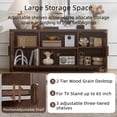 thumbnail image 5 of Joaxswe Modern Farmhouse with 2 Doors TV Stand, up to 65 inches, Rustic TV Stands for Bedroom, Walnut Wood Grain Finish, 5 of 11