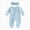 D248-Blue, variant on Newborn Preemie Baby Bodysuits & One-Pieces Baby Girls Footies Zip Up Rompe Newborn Fart Coat Long Sleeve Pack Foot Climb Beige Rompers Baby Gift