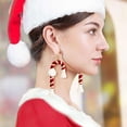thumbnail image 1 of Pendientes de Tejido Serie Navideña Fringe Papá Noel en Capas Gota Colgante Accesorios de Regalos Joyas Coloridas para Fiestas Vacaciones de Na Bastón rojo Yinane Pendientes Serie Xmas, 1 of 8