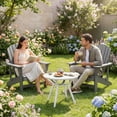 thumbnail image 4 of Gymax Outdoor Side Table 20'' Round Storage Side Table Weather-Resistant End Table White, 4 of 10