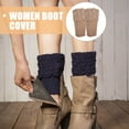 thumbnail image 4 of 2 Pairs Girls Socks Women Short Boot Cover Clothes Accessory Leggings Keep Warm, 4 of 6