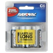 Rayovac Alkaline C Batteries, 6ct