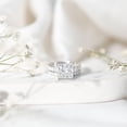 thumbnail image 5 of Rosec Jewels IGI Certified 2 Carat Lab Grown Diamond Princess Cut Engagement Ring Set for Women - E-VS1 Quality - With Jewelry Box, 925 Sterling Silver, US 3.00, 5 of 9