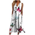 thumbnail image 4 of TSADFHJI Jupes en Cuir pour Femmes Mini Mode Féminine Impression Numérique Pocket Col en V Personnalité Robe Décontractée TG Rouge, 4 of 4