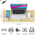 thumbnail image 5 of Long Mouse Pads for Desk,Yellow Princess Castle Unicorn Pattern Desk Mats on Top Of Desks, Desk Mouse Pad Extra Large with 3mm Non-Slip Base and Stitched Edge for Gaming,Office,Work,Home 31.5"x11.8", 5 of 6
