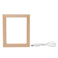 thumbnail image 1 of SHINYPASING LED Frame Photo Display Warm Light Wooden Rectangular for Home Use 1Pack, 1 of 8