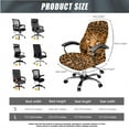 thumbnail image 5 of HELLHERO Leopard Print Computer Office Chair Cover with Armrest Cover, Washable Soft Rotating Chair Covers, High Back Office Chairs Slipcover, 5 of 6