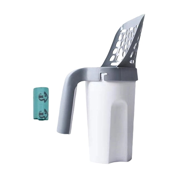 Cat Litter Scooper with Trash Container, Portable Litter Scoop Holder, Litter Scoop with Holder Provides, Cat Litter Scooper with Holder, Cat Litter Shovel with Waste Can