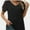 Black, variant on Womens Summer Casual Shirts Short Sleeve Tunic V Neck Trendy Blouses Tops