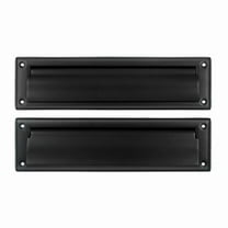 13.12 in. Mail Slot with Interior Flap, Black - Solid
