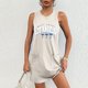 thumbnail image 4 of Vestido de Verano para Mujeres, Vestido de Cuello Redondo sin Mangas de Bolsillo de Impresión de Moda Casual Hecha de 95% Poliéster 5% Spandex para Primavera Verano, Vestido Sexy para Mujeres, 4 of 4