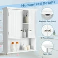 thumbnail image 4 of Yardi Yard Wall Mount Bathroom Cabinet Storage Organizer with Doors and Shelves-White, Over the Toilet Storage Cabinet for Bathroom Laundry Room Kitchen, 4 of 8
