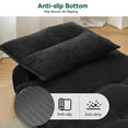 thumbnail image 3 of BEHOST 70" Corduroy Convertible Futon Sofa Bed, Folding Couch Sleeper for Small Spaces, Black, 3 of 10