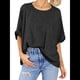 thumbnail image 2 of Camiseta Holgada Informal de Verano de Corta para Mujer. Negro XXL, 2 of 10