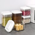 thumbnail image 4 of 1 Récipient Carré à Café à Pression Récipient de Stockage Alimentaire Scellé Organisateur Transparent, 4 of 5