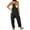 Black, variant on HBFAGFB Rompers for Women Casual Sleeveless Jumpsuits V Neck Overalls Long Pants Daily Wear Grey Size L