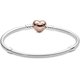 thumbnail image 3 of Brazalete Snake cierre corazón rose Gold circonias 17 cm, 3 of 3