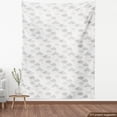 thumbnail image 4 of Ambesonne Clouds Fabric by the Yard Upholstery, Dreamy Sky with Dots Stars, 3 Yards, Pale Grey Pale Coffee, 4 of 5