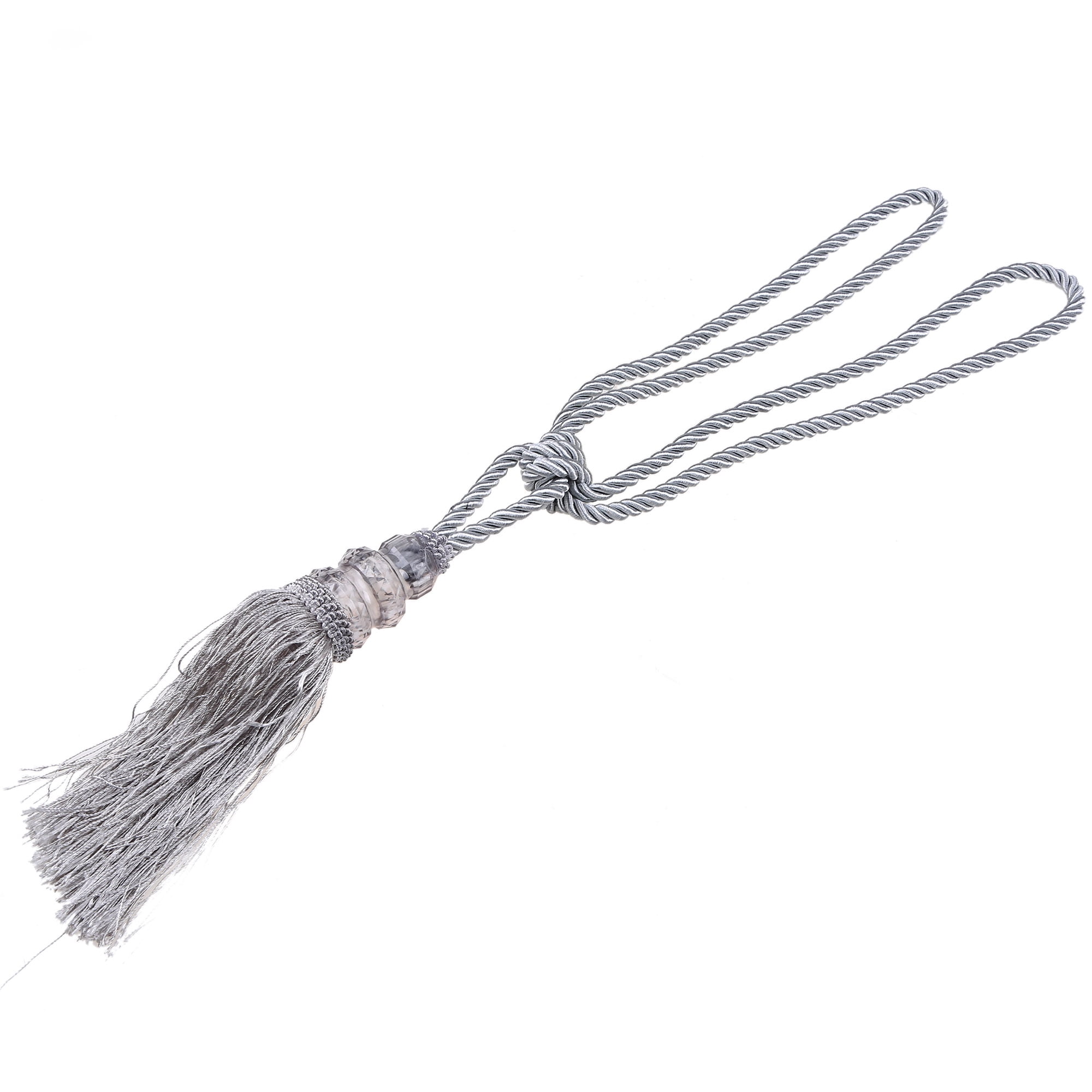 NEW 2PCS Curtain Holdbacks Rope Tie Crystal Ball Decor Backs Tassel