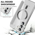 thumbnail image 4 of ELEHOLD Flip Wallet Case for Samsung Galaxy S25 with Transparent Clear Back RFID Card Holders Magnetic Closure Mag Safe Compatible Shockproof Anti-Scratches Case for Samsung Galaxy S25,Grey, 4 of 6