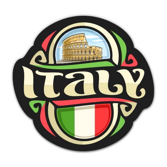 Italy Italia - 3" Vinyl Sticker - For Car Laptop Water Bottle Phone - Waterproof Decal